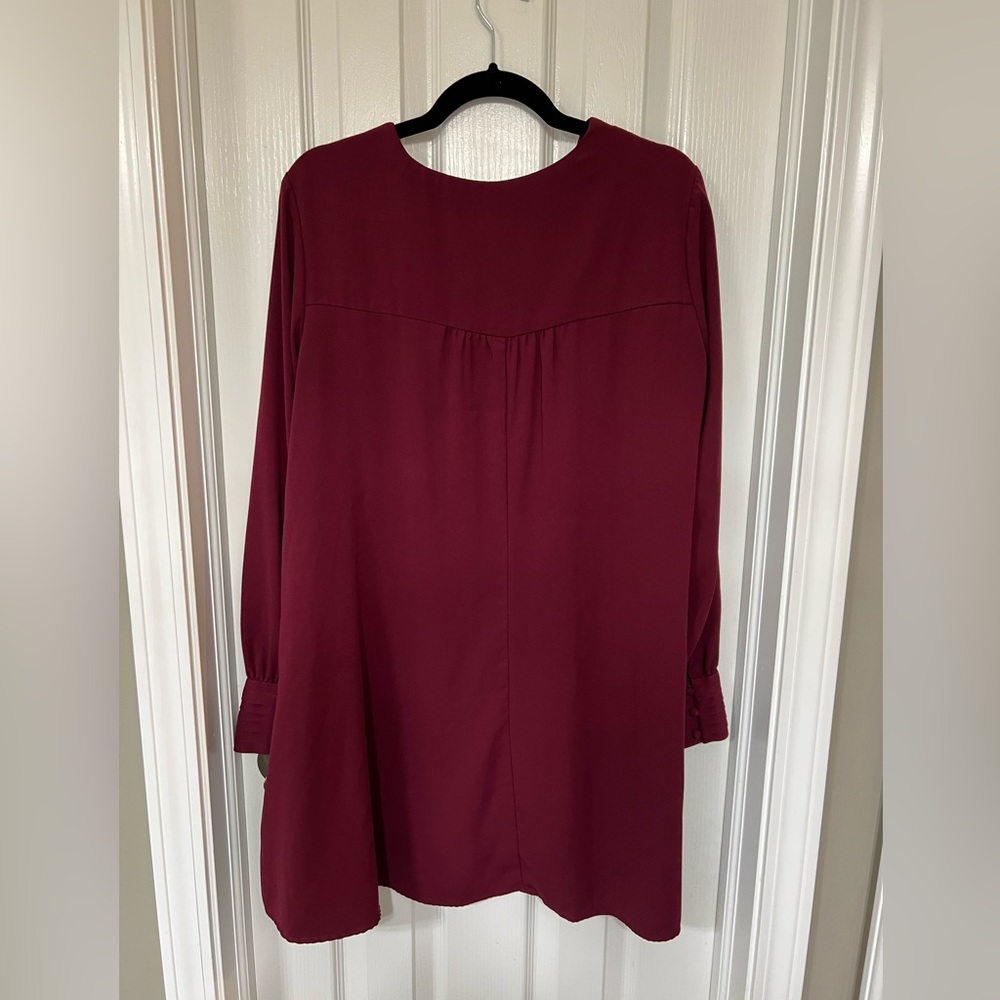 A New Day Long Sleeve V-Neck Swing Dress Size L EUC - Picture 4 of 7
